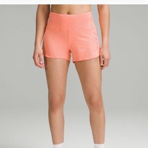 speed up high rise lululemon sunny coral shorts